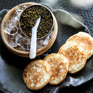 Cucumber bites with caviar