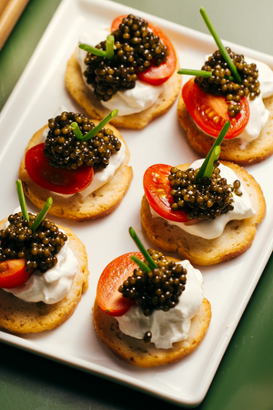 Avocado toast with caviar