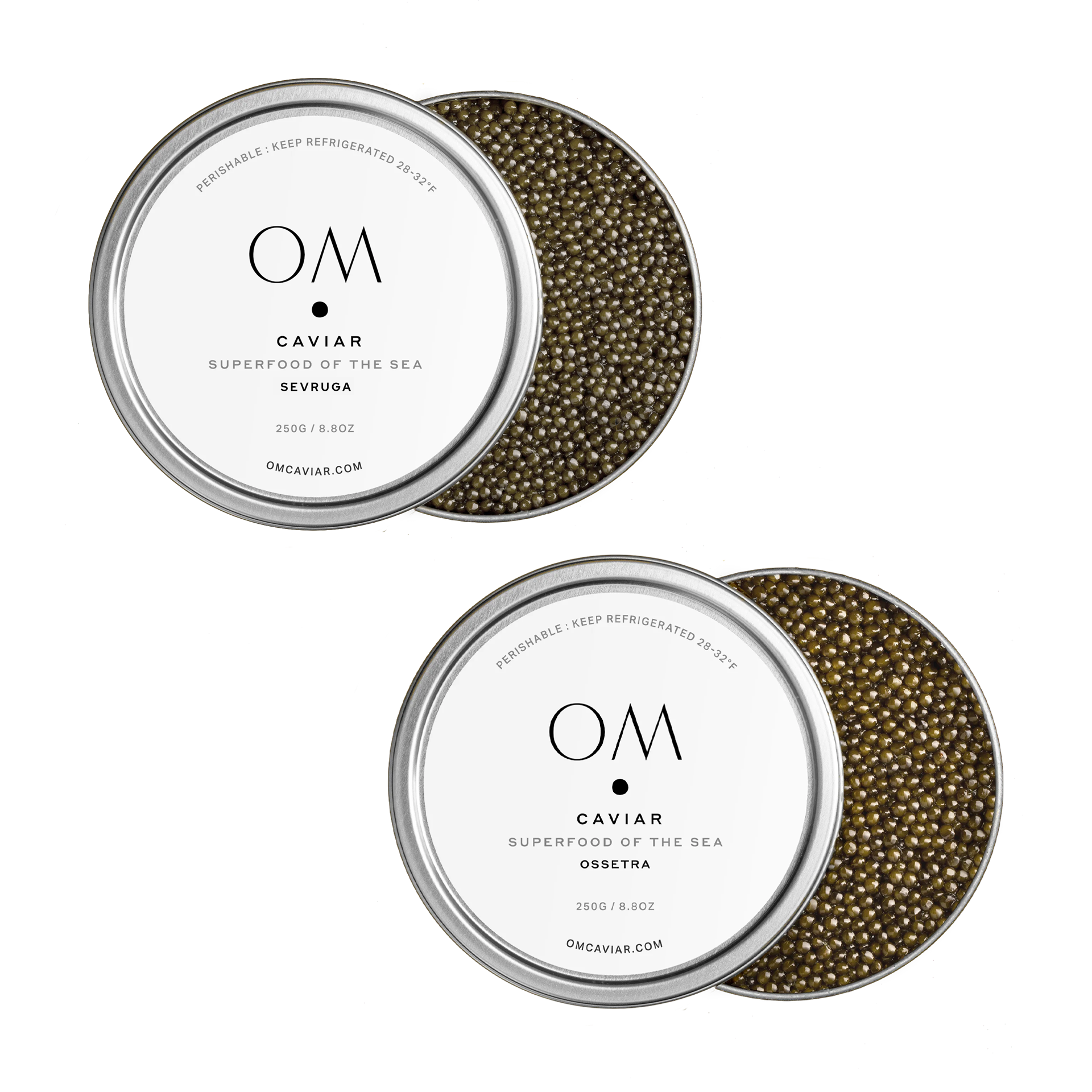 Ossetra & Kaluga & Sevruga 250g + 50g Free Bundle - Omcaviar Bundles (Image 2)